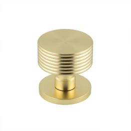 Ribbon Satin Brass Mortice Knob - By Frelan Hardware - JV802SB