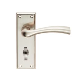 Serozzetta Cinquanta Lever On Bathroom Backplate - Satin Nickel