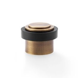 Alexander & Wilks - Plain Floor Mounted Door Stop - Antique Brass
