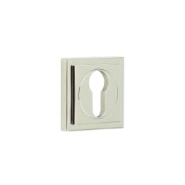 Burlington Euro Profile Escutcheons Square Stepped Rose Polished Nickel - By Frelan Hardware - BUR-61PN-173PN