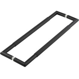 Nero Mitred Knurled Pull handles B/B Fixing 425x19mm Black - By Frelan Hardware - JMB9