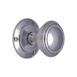 Heritage Brass Mortice Knob on Rose Goodrich Design Polished Chrome finish