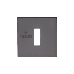 Keyhole Escutcheon Square Matt Black