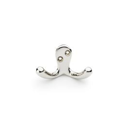 Alexander & Wilks - Victorian Double Robe Hook - Polished Nickel