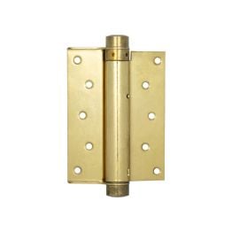 Single Action Steel Spring Hinges 125mm Electro Brassed - By Frelan Hardware - HB3003-5PB