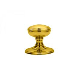 Delamain Plain Knob - Polished Brass