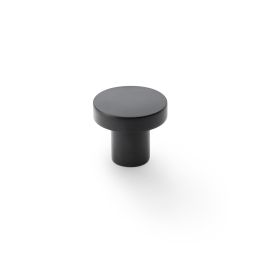 Alexander & Wilks - Hanover Plain Cupboard Knob - Black - Knob 30mm