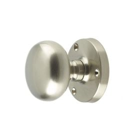 Jedo Mushroom Mortice Door Knobs 60mm Diameter Satin Nickel - By Frelan Hardware - JV35SN