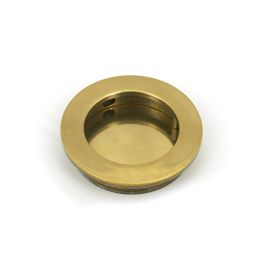 Aged Brass 60mm Plain Round Pull