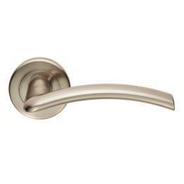 Serozzetta Trenta Lever On Rose Retail Packaging - Satin Nickel