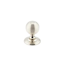Jedo Reeded Mortice Door Knobs 62mm Polished Nickel - By Frelan Hardware - JR8MPN