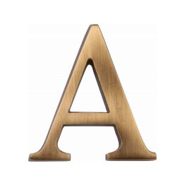 Heritage Brass Alphabet A Pin Fix 51mm (2") Antique Brass Finish