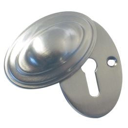 Jedo Lined Oval Covered Escutcheon 36x55mm Antique Brass - By Frelan Hardware - JV76AB