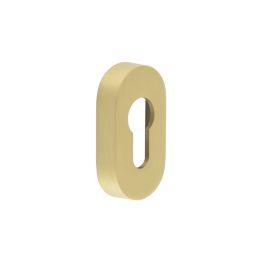 CRES Oval Satin Brass Euro Escutcheon - By Frelan Hardware - CRES403SB