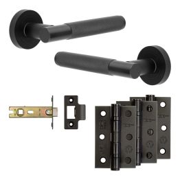 Complete Bari Door Handle Pack - Internal Doors - Black - By Frelan Hardware - JE-D4B-MB