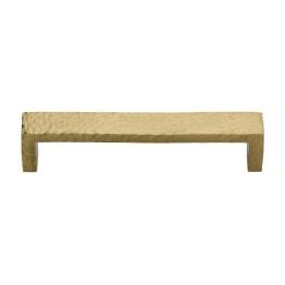Heritage Brass Cabinet Pull Hammered Wide Metro Design 192mm CTC Satin Brass Finish