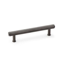 Alexander & Wilks - Crispin Knurled T-bar Cupboard Pull Handle - Dark Bronze PVD - 128mm