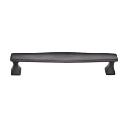 Heritage Brass Cabinet Pull Deco Design 160mm CTC Matt Black Finish
