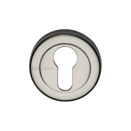 Heritage Brass Euro Profile Cylinder Escutcheon Polished Nickel finish
