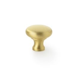 Alexander & Wilks - Wade Round Cupboard Knob - Satin Brass - 32mm