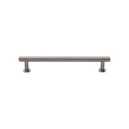 Heritage Brass Cabinet Pull Knurled Design with 16mm Rose 128mm CTC Satin Nickel finish