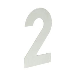 150mm Numerals SSS Finish 150mm Satin Stainless Steel No. 2 - By Frelan Hardware - JNSS-2