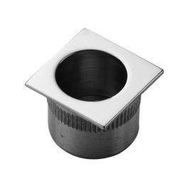 Small Edge Flush Pull - Polished Chrome