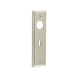 Burlington II Lever Plate Choices Lock Satin Nickel - By Frelan Hardware - BUR451SN