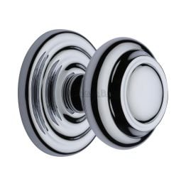 Heritage Brass Centre Door Knob Round Design 3 1/2" Polished Chrome Finish