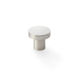 Alexander & Wilks - Hanover Plain Cupboard Knob - Satin Nickel - Knob 30mm