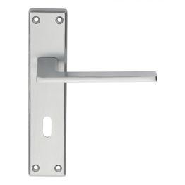 Serozzetta Zone Lever On Lock Backplate - Satin Chrome