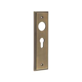 Burlington II Lever Plate Choices Euro Antique Brass - By Frelan Hardware - BUR454AB