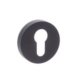 STATUS Euro Escutcheons on S4 Round Rose - Matt Black