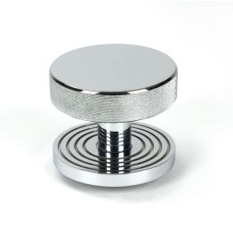 Polished Chrome Brompton Centre Door Knob (Beehive)