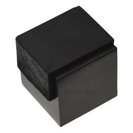 Heritage Brass Door Stop Square Floor Mounted Design Matt Bronze Finish
