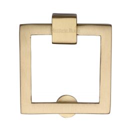 Heritage Brass Square Drop Pull Satin Brass finish