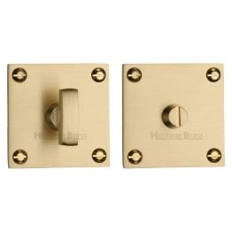 Heritage Brass Square Low profile Thumbturn & Emergency Release Satin Brass finish