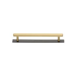 Heritage Brass Cabinet Pull Hexagonal Design with Plate 96mm CTC Matt Bronze/Satin Brass Finish