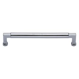 Heritage Brass Cabinet Pull Bauhaus Design 203mm CTC Polished Chrome Finish