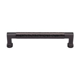 Heritage Brass Cabinet Pull Bauhaus Hammered Design 160mm CTC Matt Bronze Finish