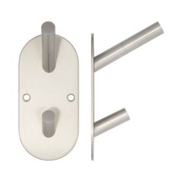 Stainless Steel Hat & Coat Hooks 90x45mm Satin Stainless Steel - By Frelan Hardware - JSS902B