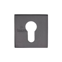 Cylinder Escutcheon Square Matt Black