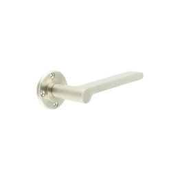 Fitzrovia Door Handles No Rose Satin Nickel - By Frelan Hardware - BUR15SN