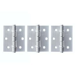 Atlantic Ball Bearing Hinges 3" x 2.5" x 2.5mm - Satin Chrome (Set of 3)