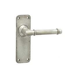 Belfry Suite Door Handle on Latchplate Pewter - By Frelan Hardware - HF101