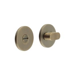 CR-801 Antique Brass Thumb Turn & Lock Round Rose - By Frelan Hardware - CR-801A7AB