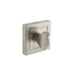 STATUS WC Turn and Release on S4 Square Rose - Satin Nickel