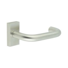 CR-106 Satin Stainless Steel Multi Point Rectangular Rose Door Handle - By Frelan Hardware - CR-106D4SSS