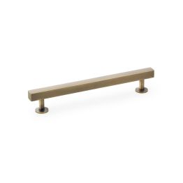Alexander & Wilks - Square T-Bar Cabinet Pull Handle - Antique Brass - 160mm