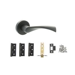 Atlantic Colorado Dorpac (2.5" Latch, 3"x2" Hingesx3) - Matt Black